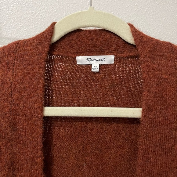 Madewell Allston Double-Button Cardigan Sweater - XS - Heather Cranberry - Picture 6 of 8